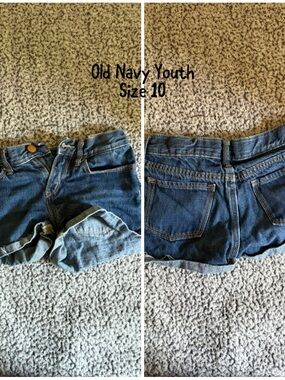 Old Navy Blue Girls' Rolled-Hem Denim Shorts